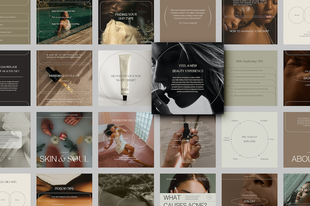 Luxury Social Media Templates, a Social Media Template by Brand & Bloom
