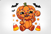 Cute Halloween Pumpkin Drink Bundle, an Illustration by Artonix (Thumbnail 5 of 5)