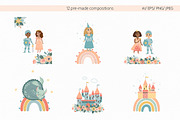 Princess & Fairy Tale Vector Clipart, a Decorative Illustration by Jenny Quince (Thumbnail 6 of 15)