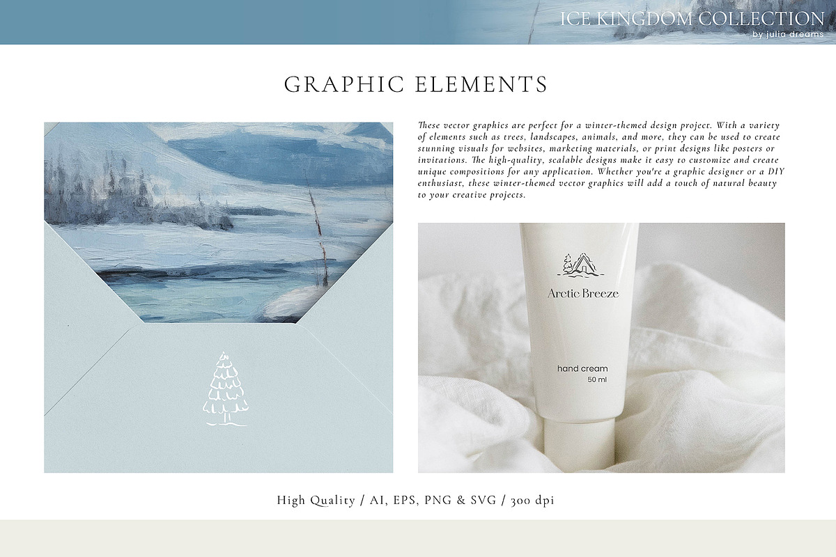 Ice Kingdom Watercolor Collection, an Object Graphic by Julia Dreams (Photo 6 of 11)