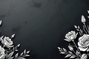 Monochrome Floral Line Art on Charco, a Photo by LOGOCREATIVE