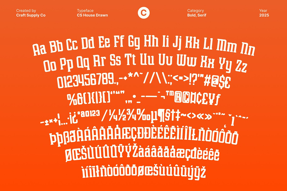 CS House Drawn, a Serif Font by Craft Supply Co. (Photo 8 of 8)