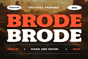 BRODE | Bold Display Slab Serif, a Slab Serif Font by StoricType