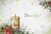 Christmas Candles Clipart., a Decorative Illustration by VetaDesign (Thumbnail 7 of 7)
