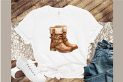 Watercolor Boho Boots Clipart, an Illustration by Sublimation Artist (Thumbnail 4 of 6)