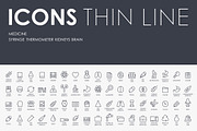 Medicine Thin Line Icons, an Outline Icon by Palau (Thumbnail 1 of 5)