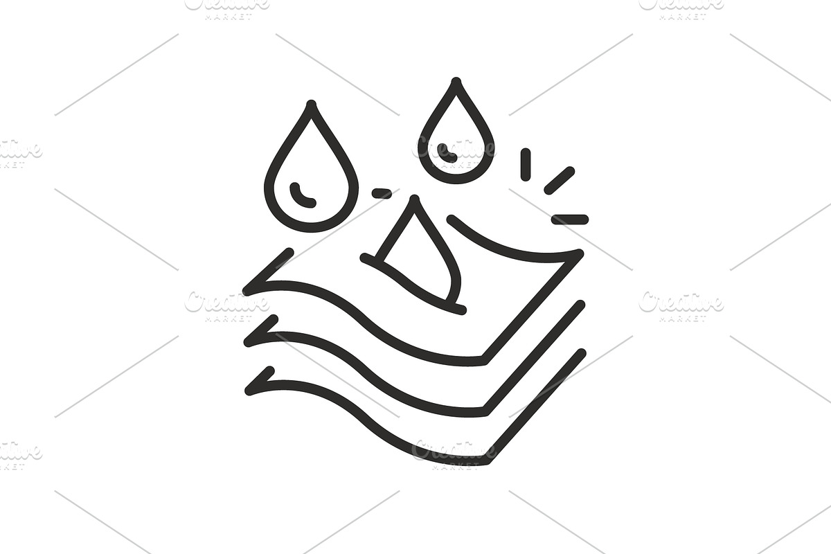 three layers fabric absorption, an Outline Icon by 007NATALIIA