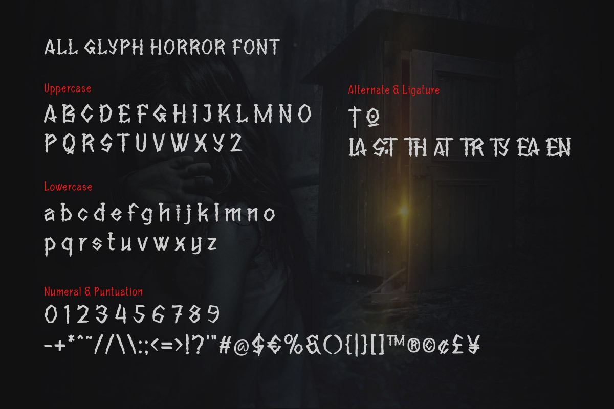 Flaroyat - Display Horror Font, a Handwritten Font by trabaskriya (Photo 7 of 7)