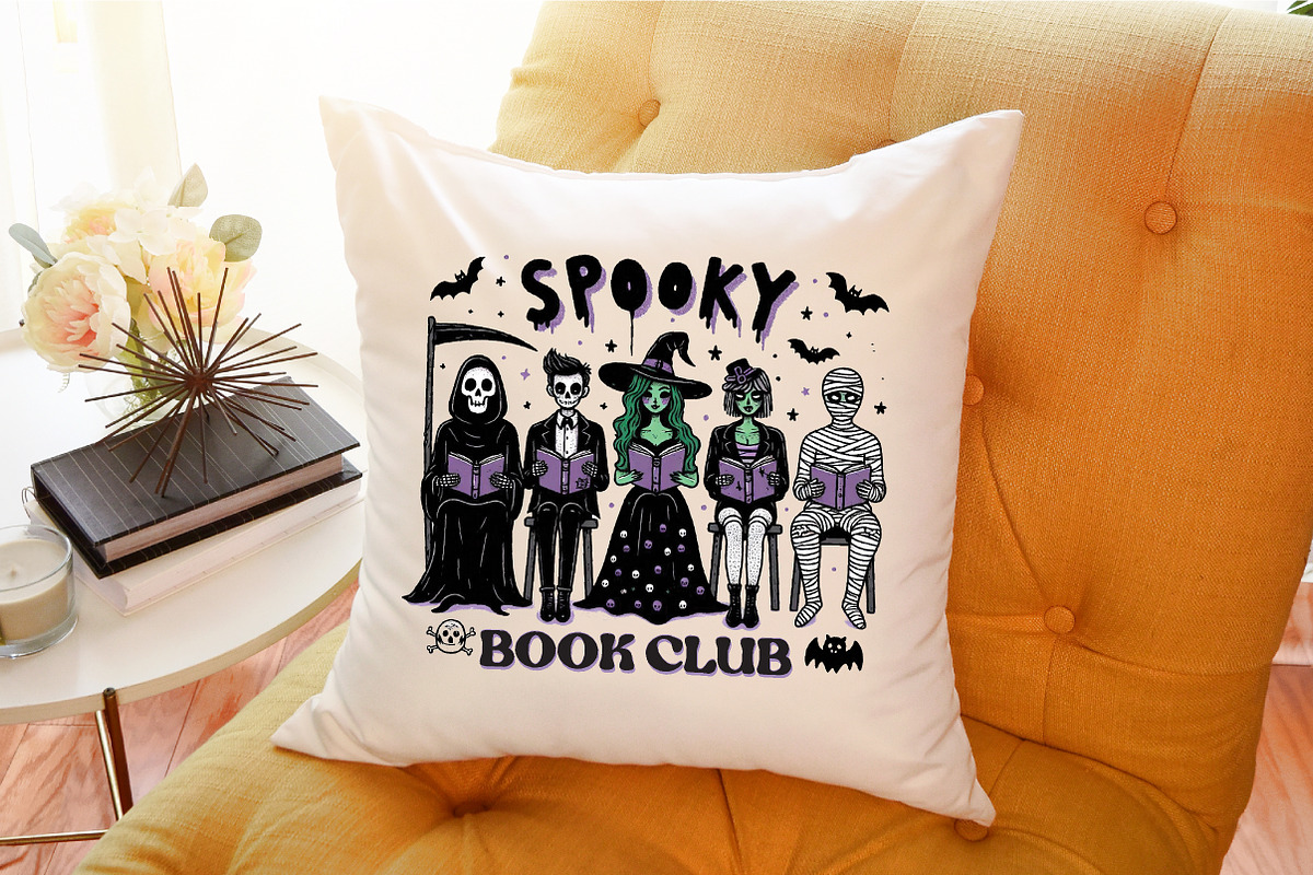 Spooky Book Club, Bookish Halloween, an Illustration by Sublimation Artist (Photo 9 of 9)