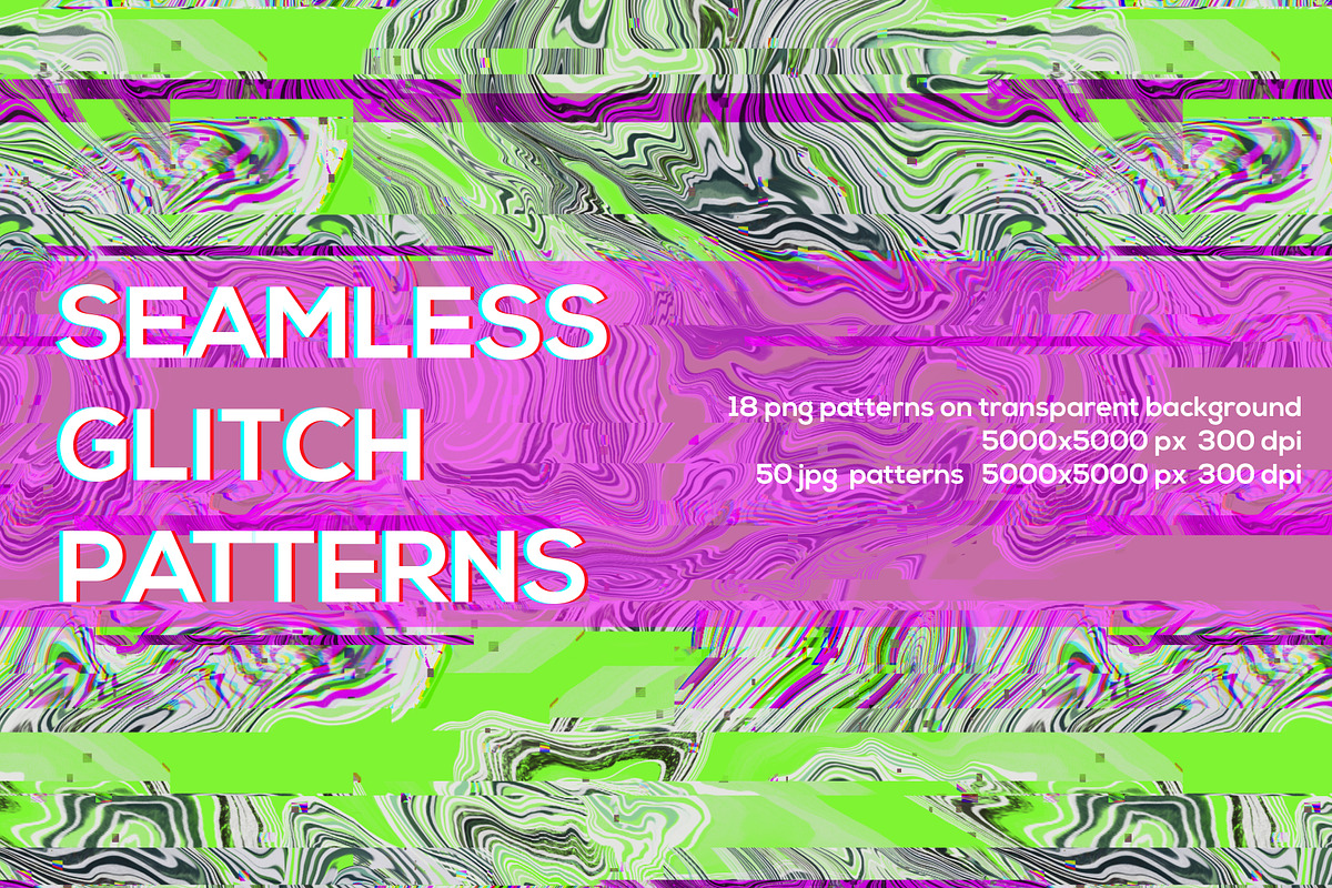 SEAMLESS GLITCH PATTERNS, a Pattern Graphic by ANAKOTO (Photo 16 of 25)