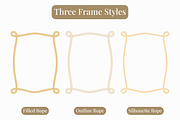 Rope Frame Label SVG PNG Bundle, a Decorative Illustration by Kusumaillustration (Thumbnail 2 of 15)
