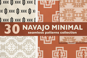 30 Navajo Minimal Vector Patterns