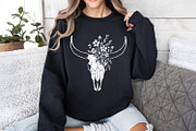 Boho Cow Skull with Wildflowers PNG, an Illustration by SharpMarketplace (Thumbnail 3 of 5)