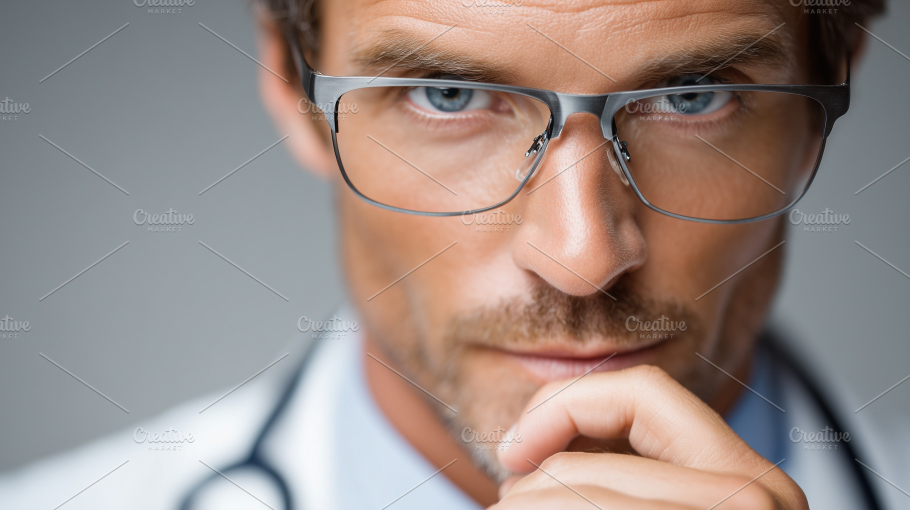 Serious, focus male doctor, a Health & Medical Photo by MistyDay