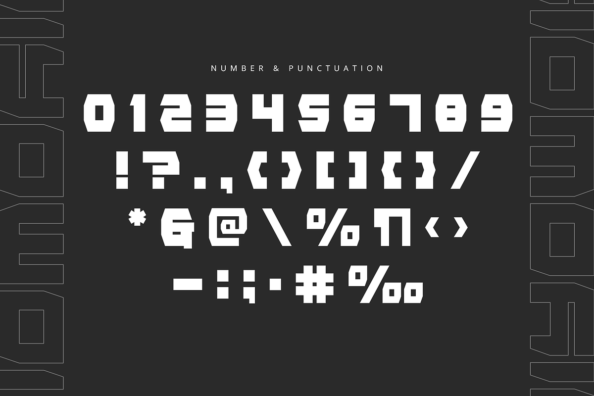 Woiyo - Modern Futuristic Font, a Sans Serif Font by Maenjari Std (Photo 8 of 10)