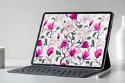 Realistic Seamless Pattern Magnolia, a Pattern Graphic by MarynaPetrovska (Thumbnail 13 of 16)