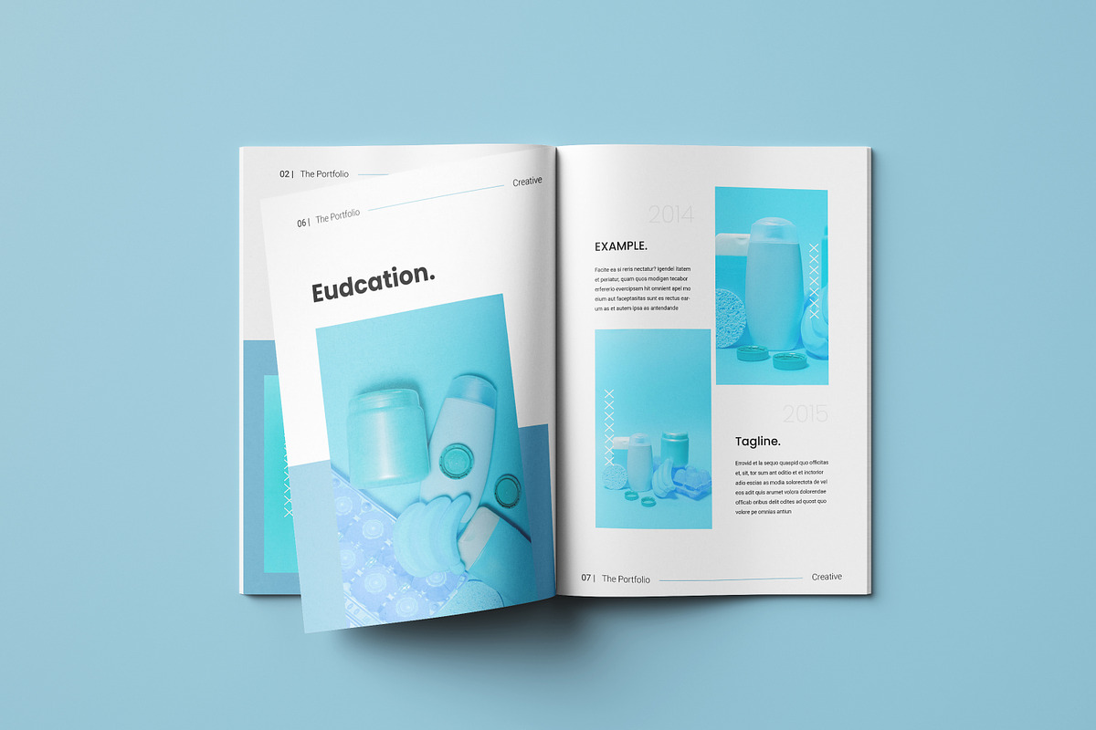 Blue Accent Portfolio Template, a Brochure Template by evgenystudio