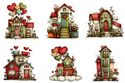 farmhouse valentine clipart, an Illustration by CreationArt (Thumbnail 2 of 5)