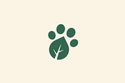 paw leaf foot print logo Design, a Branding & Logo Template by Vectoryzen (Thumbnail 1 of 2)