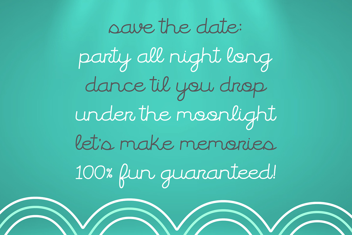Neon Glowup by Emily Ann Hill, a Script Font by Emily Ann Hill Type Co. (Photo 4 of 4)
