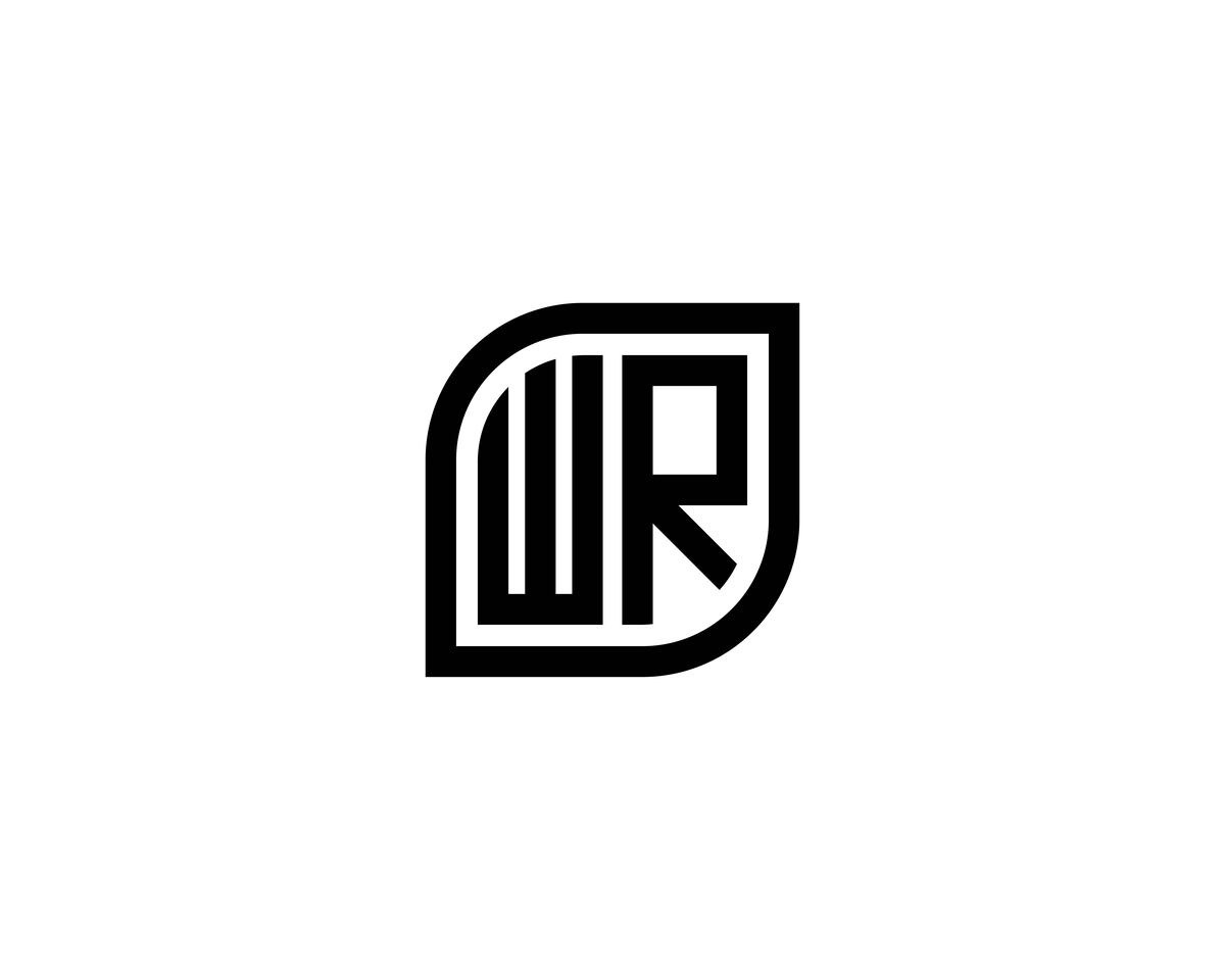 WR logo design vector template, a Branding & Logo Template by xcoolee