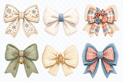 Cozy Winter Bows Clipart, a Decorative Illustration by Whimsy Brush Studio (Thumbnail 4 of 9)