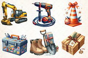 Construction Site Watercolor, an Illustration by DreamCafeArt (Thumbnail 2 of 7)