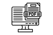 Pdf Line Icon, an Outline Icon by Pexelpy (Thumbnail 2 of 2)
