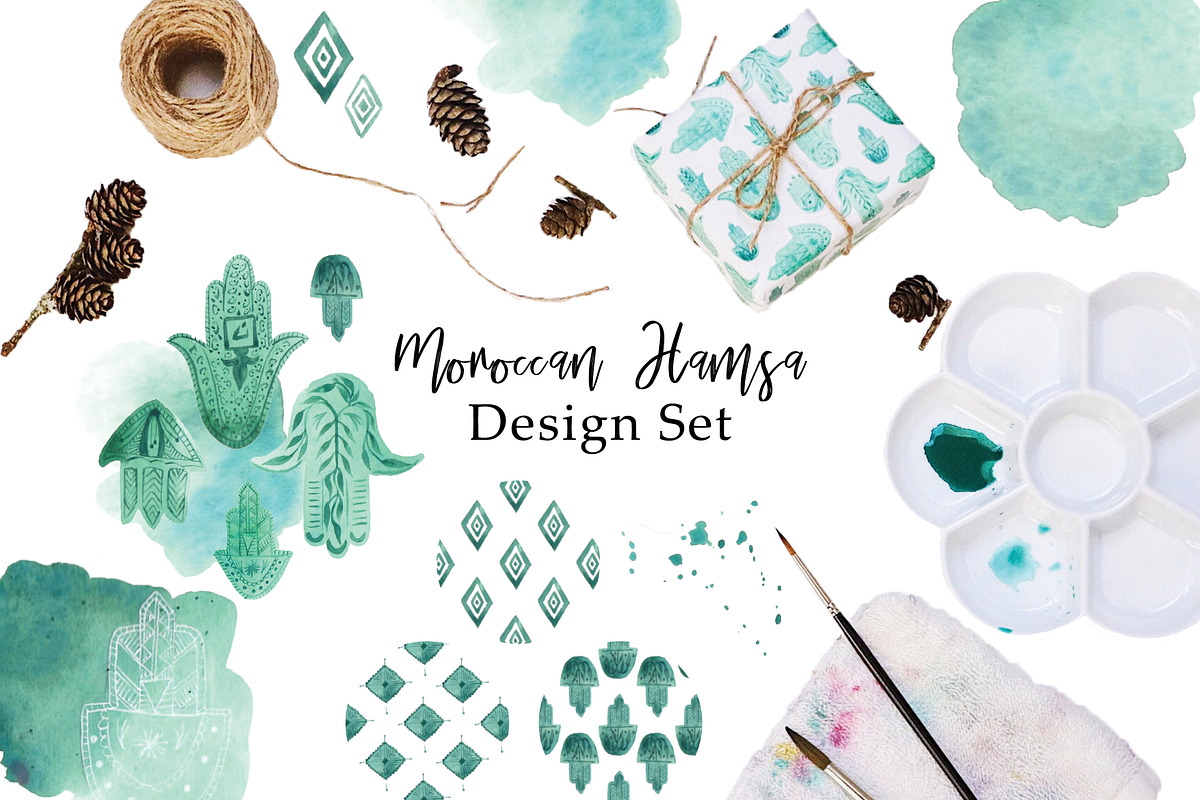 Moroccan Hamsa, a Graphic by Zahra Makes (Photo 1 of 3)
