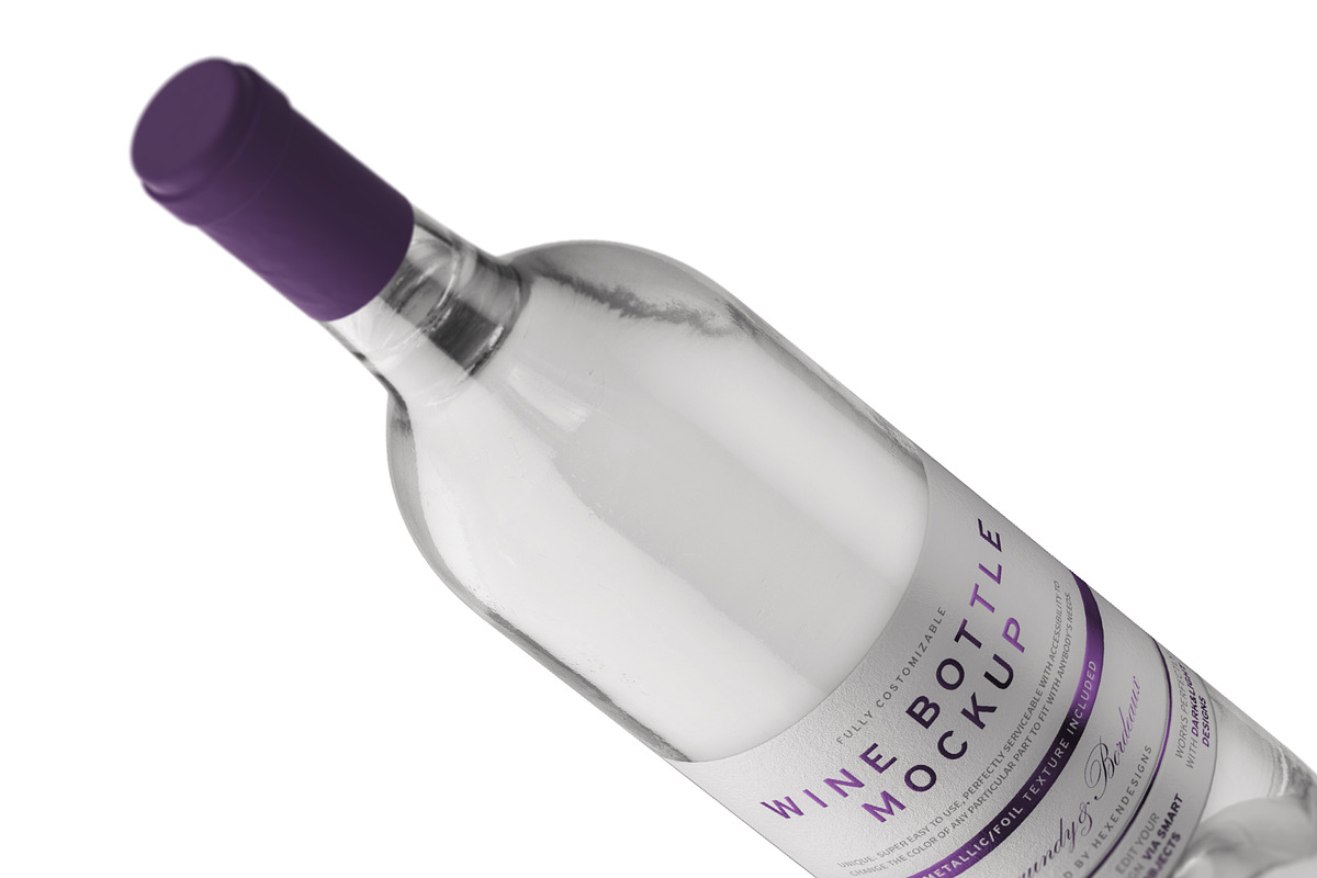 Wine Bottle Mockup, an Advertising Mockup by HexenDesigns (Photo 3 of 13)