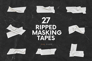 27 Textured Pipped Masking Tapes