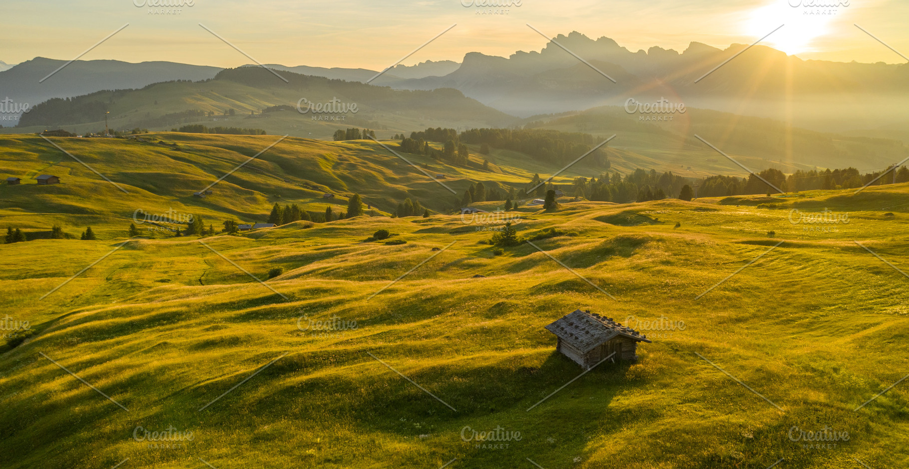 Aerial view of the grand landscape of the Dolomites, a Nature Photo by Dreamy Pixel