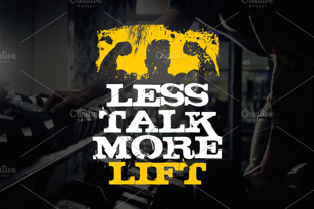 Less talk - Typography Design, an Illustration by artnook