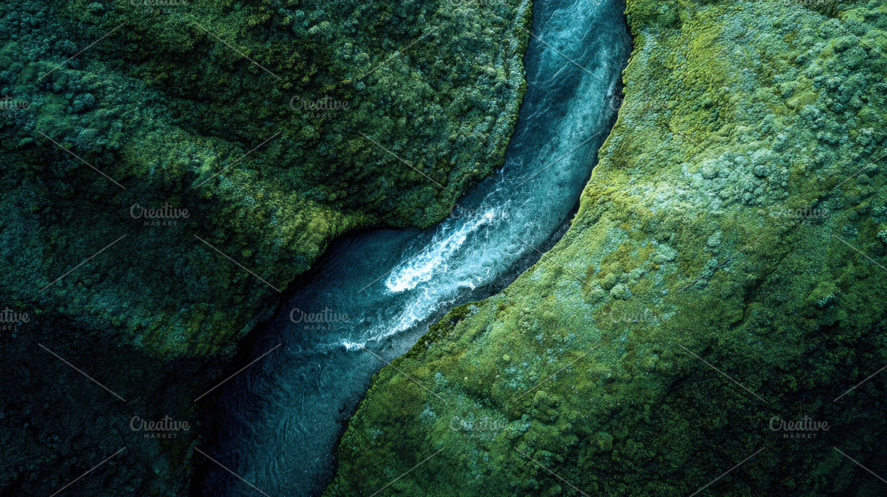 River flows through green landscape, a Photo by Beautiful things