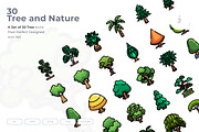30 Tree Icon set, an Outline Icon by Just Icon (Thumbnail 1 of 3)