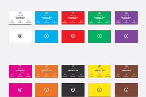 Simple Business Card 10 Colors