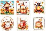 Fall Postage Stamp Clipart, a Seasonal Illustration by Designking (Thumbnail 2 of 3)