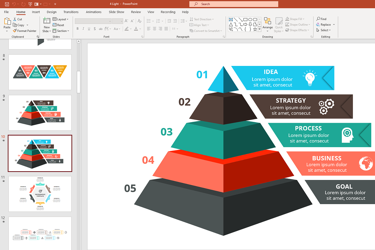 Modern Presentation Template, a Presentation Template by Infographics project (Photo 5 of 12)