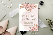 Pink Wedding Invitation, an Invitation Template by Weddinginvitation by Fati (Thumbnail 2 of 2)