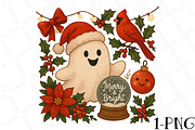 Cute Ghost Christmas Icons PNG, an Illustration by DreamPrint404 (Thumbnail 1 of 7)