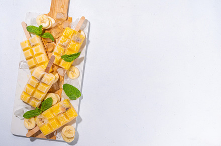 Banana ice cream popsicles, a Food & Drink Photo by Rimma