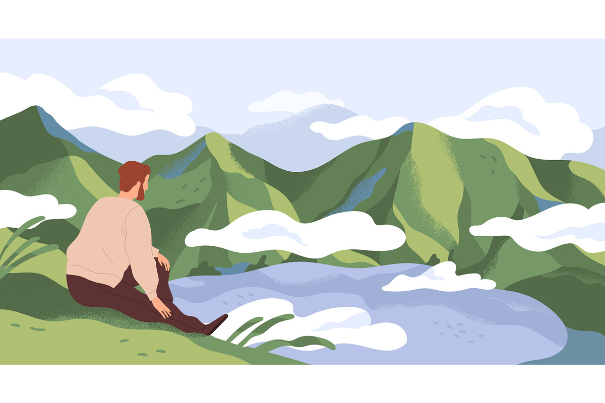 Travelers enjoying views set, a Person Illustration by Good Studio (Photo 4 of 12)