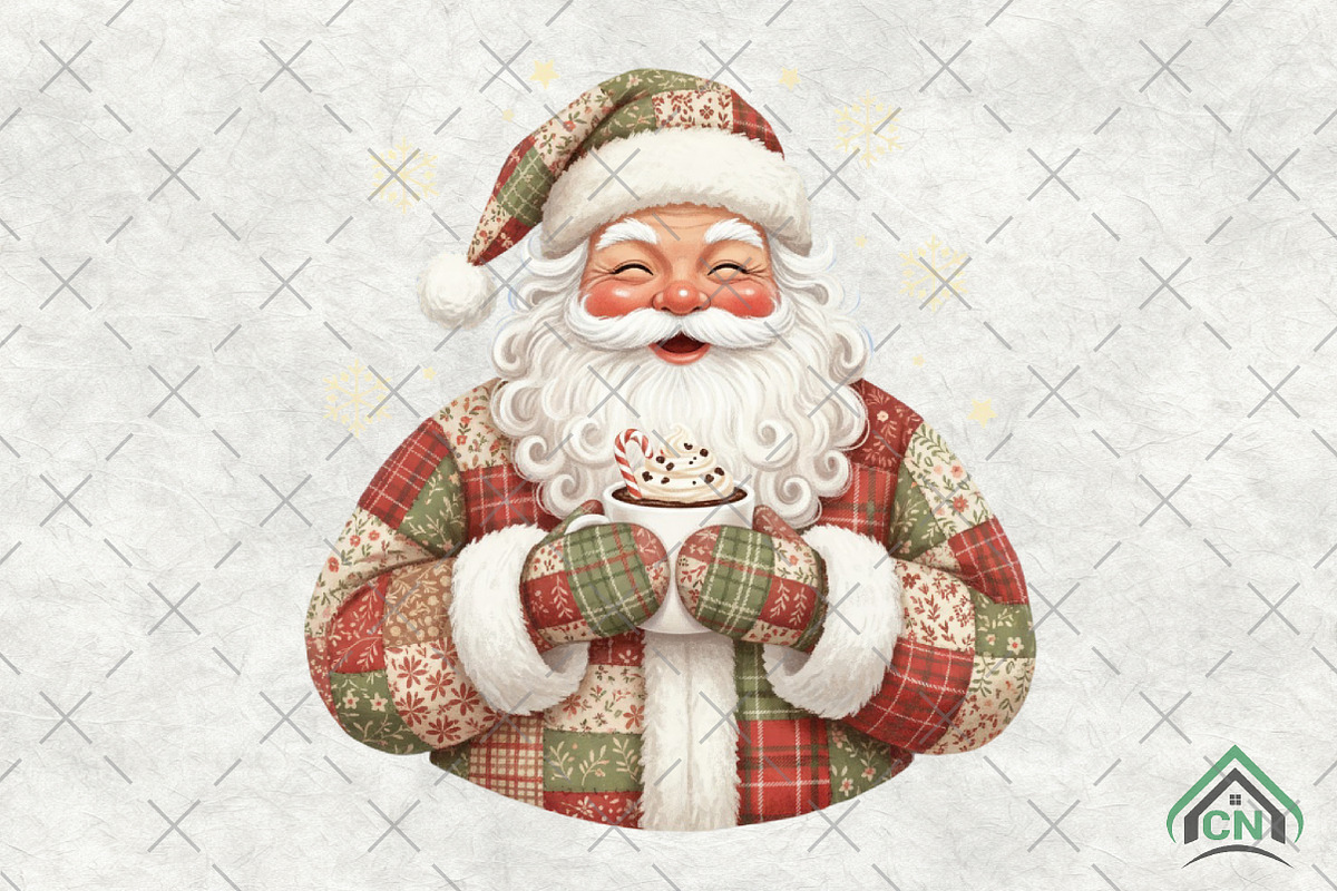 Vintage Santa Claus PNG, an Illustration by Craft Nest (Photo 1 of 6)