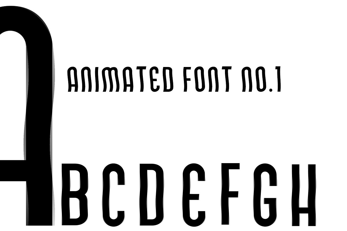 Animated Wavy Strong Sans Serif Font preview 8