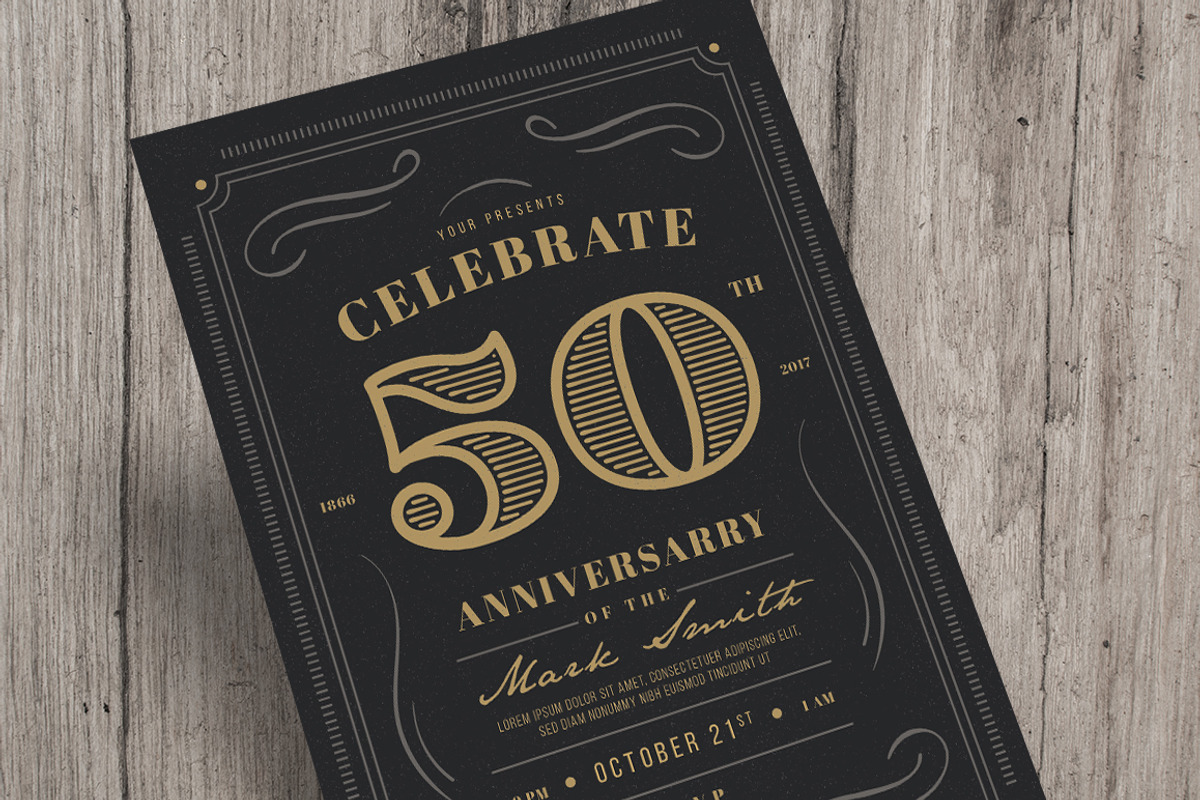 Vintage Anniversarry invitation, an Invitation Template by Guuver (Photo 4 of 4)