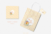 Honey Bee and Wild Flowers clipart, an Illustration by GevelStudio (Thumbnail 10 of 12)