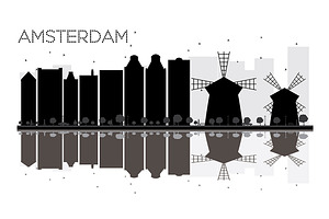 Amsterdam City Skyline