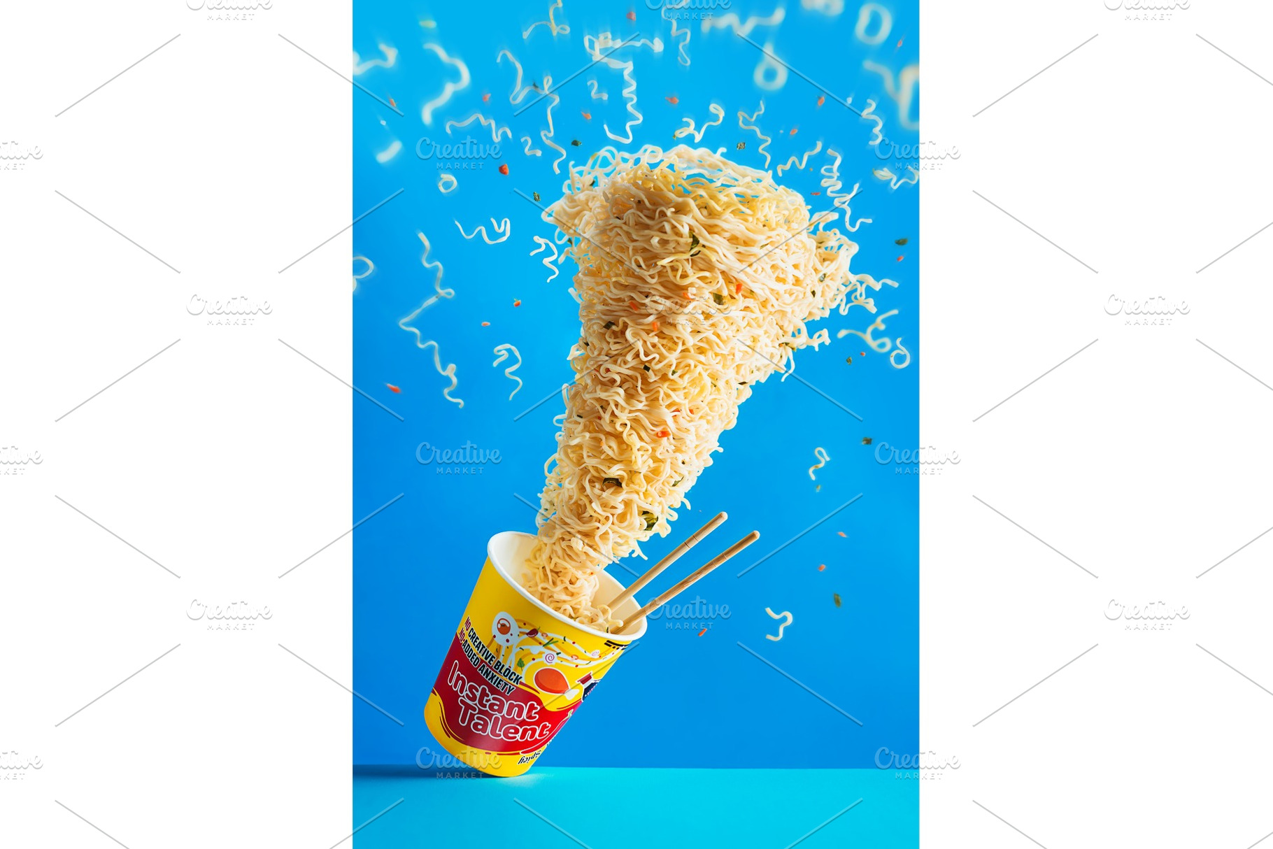 Noodle tornado in instant talent stock photo containing ramen and cup, a Food & Drink Photo by dinabelenko