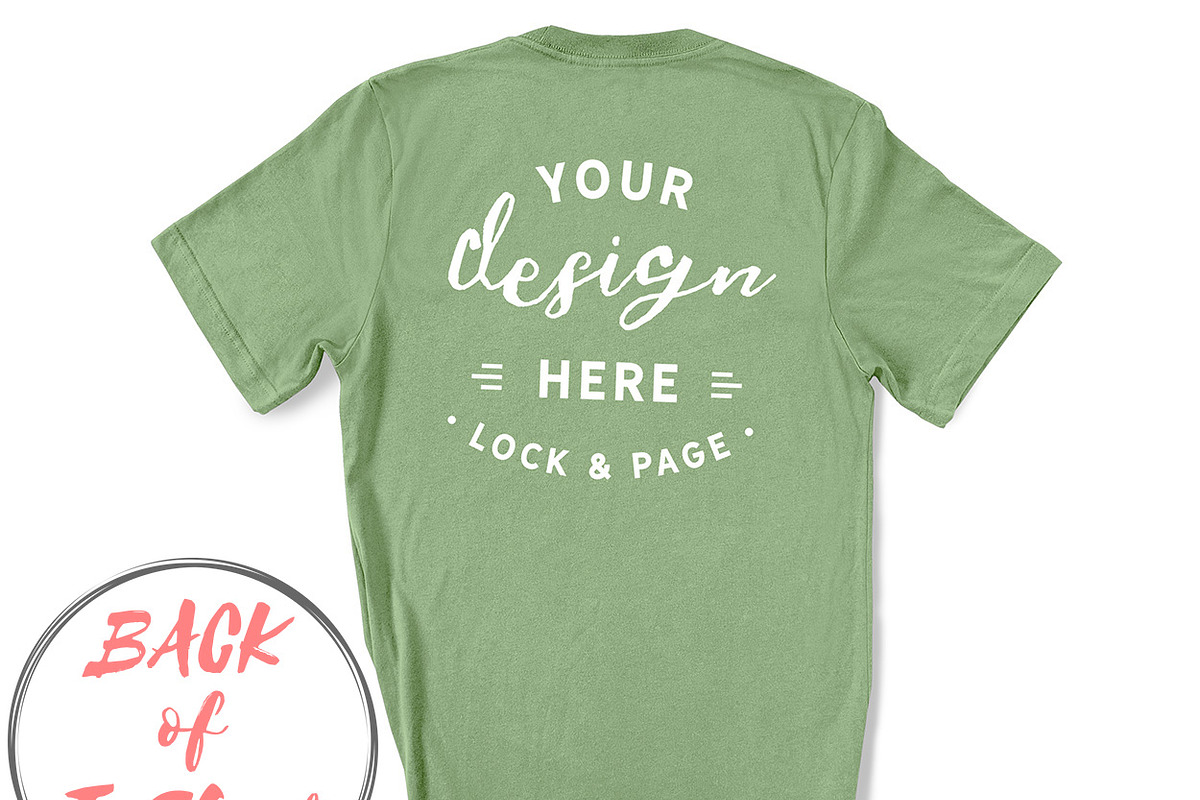 Back Of T-Shirt BC3001 Mockup Bundle, a Shirt Mockup by lock and page (Photo 17 of 88)