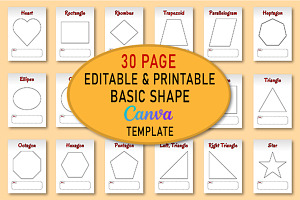 30 Basic Shape Page Canva Template